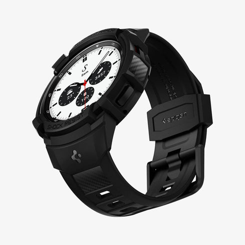 ACS06488 - Galaxy Watch 6 Classic (47mm) Case Rugged Armor Pro in black showing the front